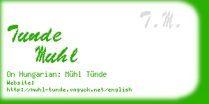 tunde muhl business card